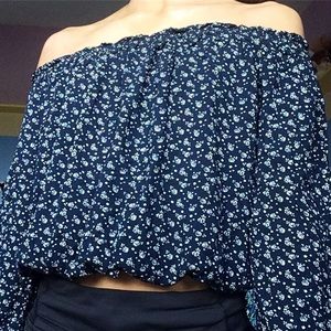 brandy melville long sleeve off the shoulder top